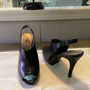 Platform sling back heels. Size 9